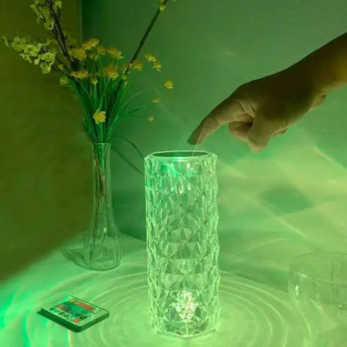 16 Colors Rose Touch Crystal Desk Lamp Super Mall
