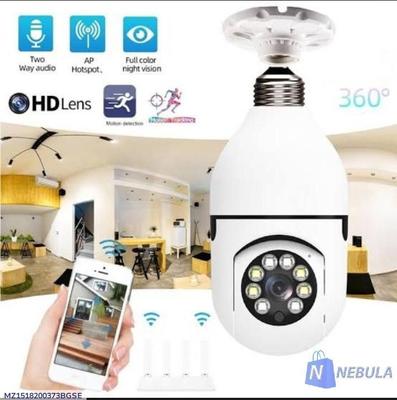 360° WiFi Light Bulb Security Camera HD 1080P Wireless CCTV IP Camera Night Vision Motion Detection Two-Way Audio Universal Hub