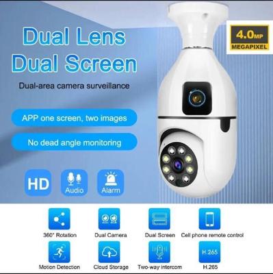 360° WiFi Light Bulb Security Camera HD 1080P Wireless CCTV IP Camera Night Vision Motion Detection Two-Way Audio Universal Hub