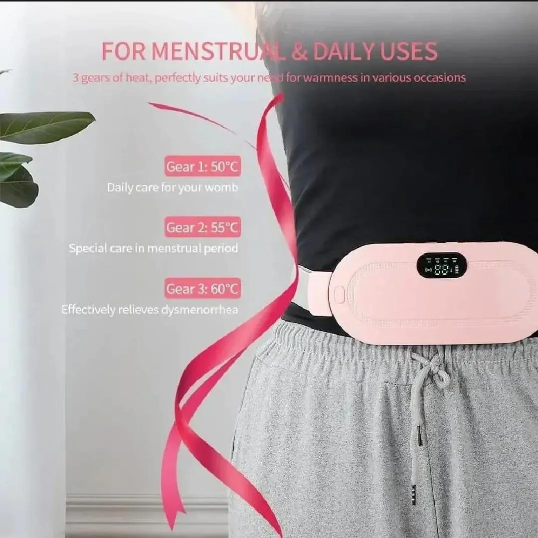 Electric Period Cramp Heating Belt for Women – Pink Large Size Universal Hub