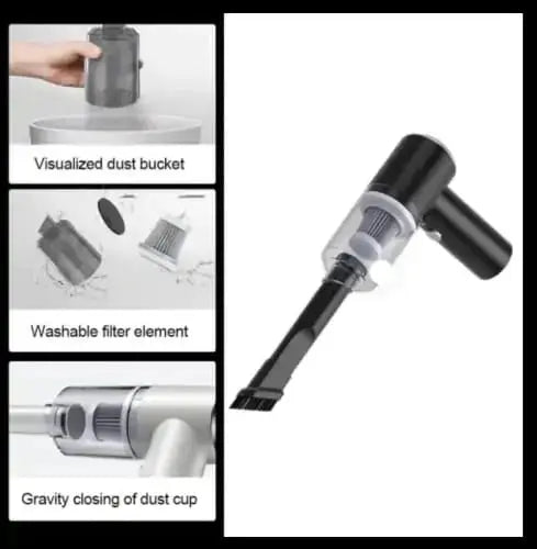 Portable Mini Vacuum Cleaner – Rechargeable & Powerful Suction for Home, Car & Office Super Mall