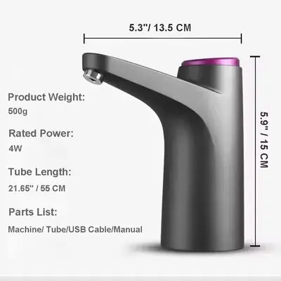 Automatic Electric Water Dispenser Pump – USB Rechargeable 19L Bottle Pump Universal Hub
