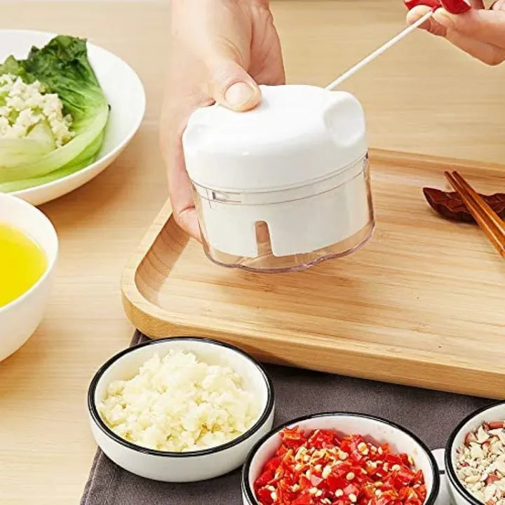Manual Food Chopper Vegetable Onion Garlic Cutter Mixer Blender 3 Blade 2000ML Universal Hub