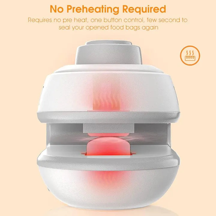 2-in-1 Mini Heat Sealing Machine USB Rechargeable Portable Bag Sealer & Cutter Magnetic Food Snack Chips Plastic Bag Fresh Storage Sealer Universal Hub