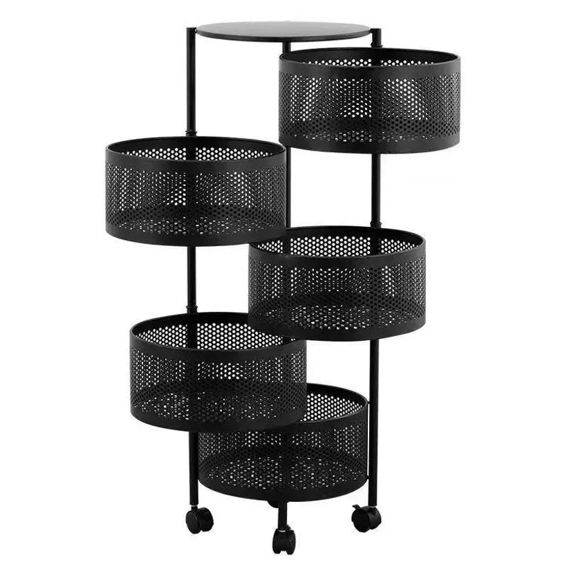 5-Layers Kitchen Storage Rack with Wheels Super Mall