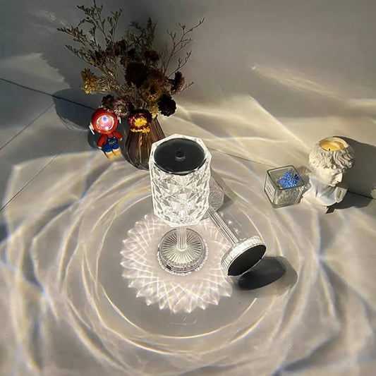 16 Colors Rose Touch Crystal Desk Lamp Super Mall