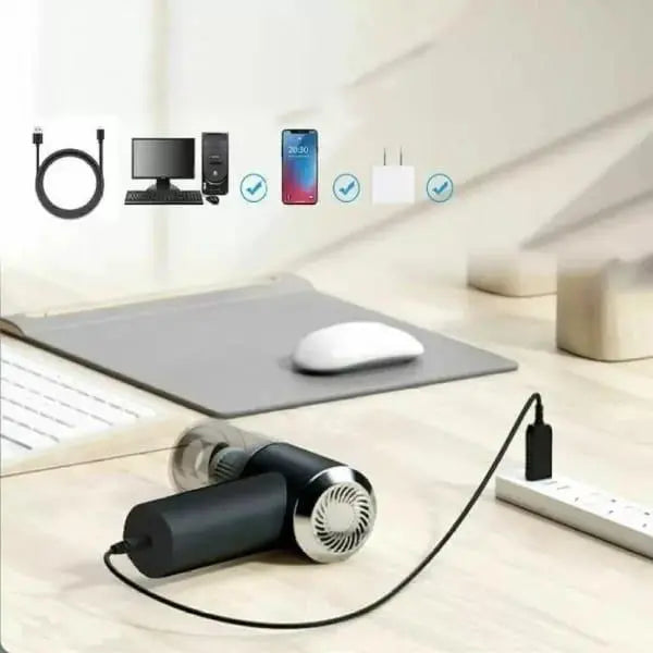 Portable Mini Vacuum Cleaner – Rechargeable & Powerful Suction for Home, Car & Office Super Mall