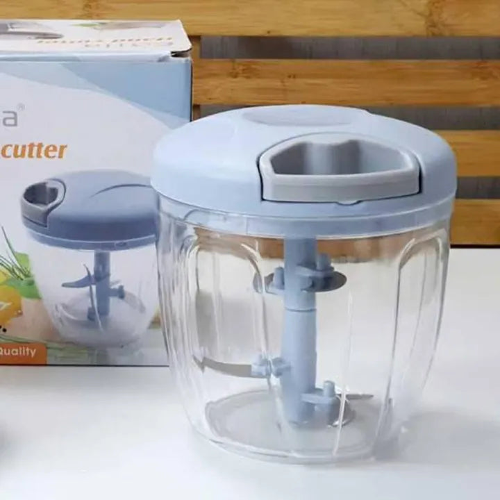 Manual Food Chopper Vegetable Onion Garlic Cutter Mixer Blender 3 Blade 2000ML Universal Hub