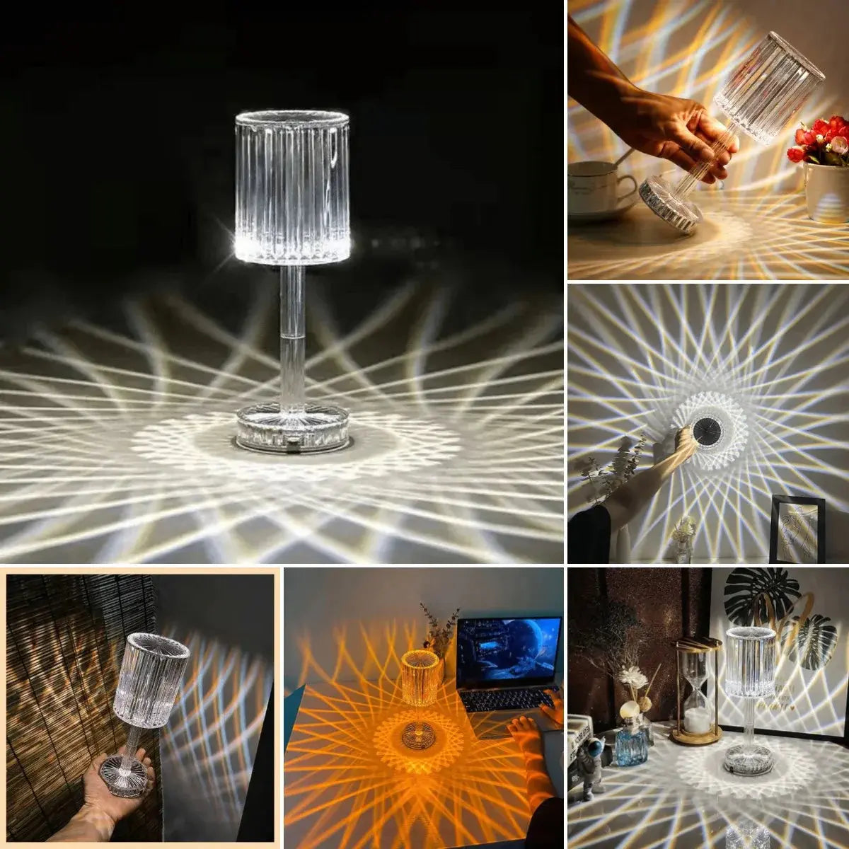 16 Colors Rose Touch Crystal Desk Lamp Super Mall