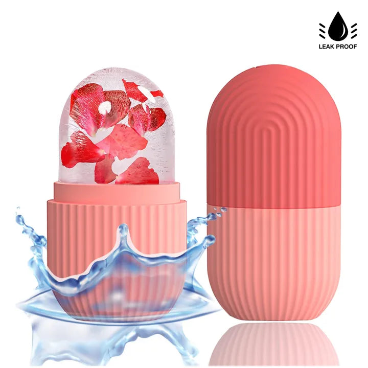 Ice Roller for Face & Eyes – Silicone Facial Ice Roller for Puffiness, Dark Circles, Skin Tightening & Glowing Skin, Cooling Face Massager Universal Hub