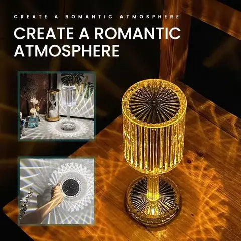16 Colors Rose Touch Crystal Desk Lamp Super Mall