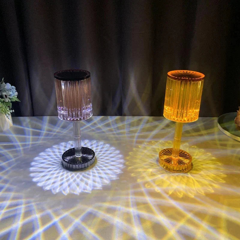 16 Colors Rose Touch Crystal Desk Lamp Super Mall
