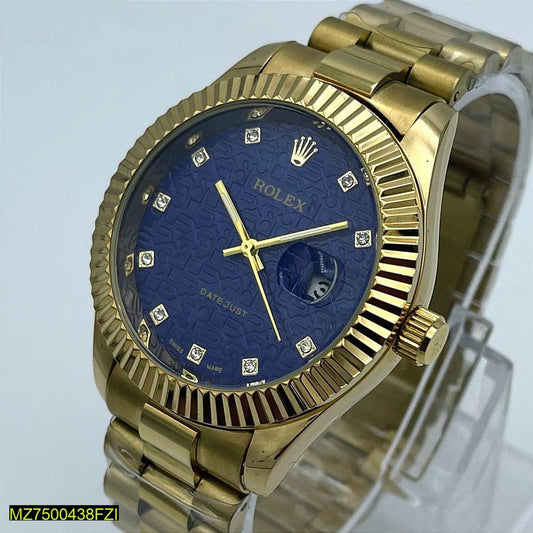 Men,s Golden Analogue Watch Super Mall