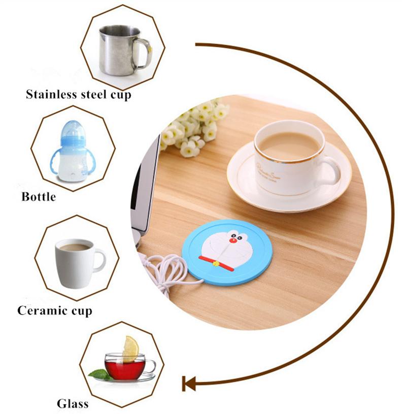 5V USB Cute Silicone Heat Warmer Heater Milk Tea Coffee Mug Hot Drinks Beverage Cup Super Mall
