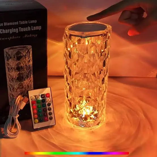 16 Colors Rose Touch Crystal Desk Lamp Super Mall
