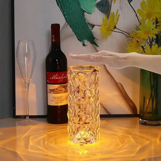 16 Colors Rose Touch Crystal Desk Lamp Super Mall