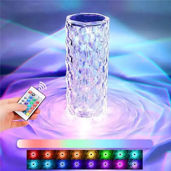 16 Colors Rose Touch Crystal Desk Lamp Super Mall