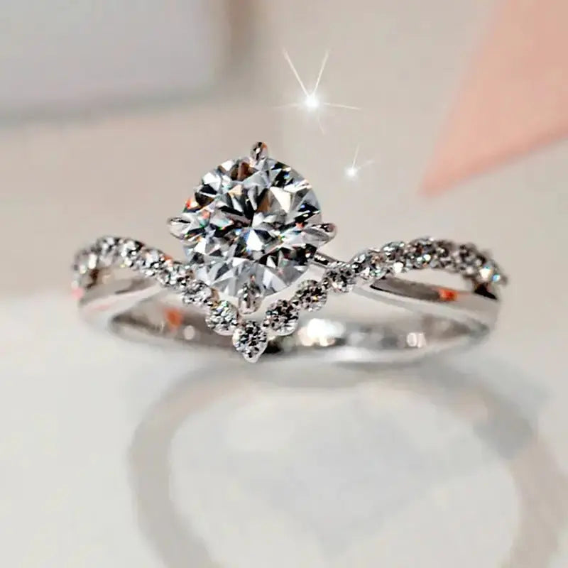 Engagement Ring – Sterling Plated Promise Ring for Women Super Mall