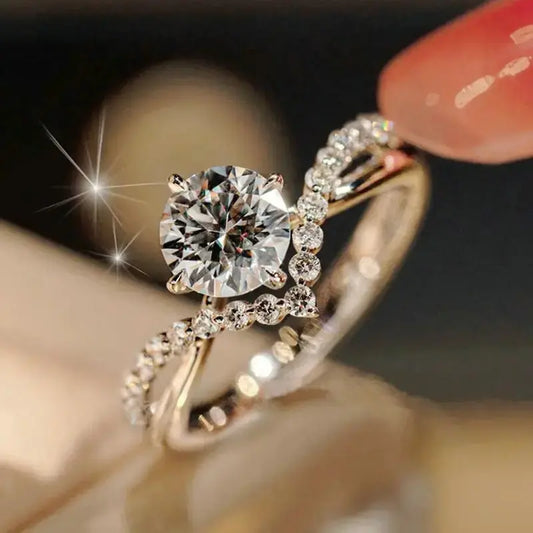 Engagement Ring – Sterling Plated Promise Ring for Women Super Mall