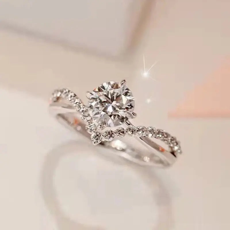 Engagement Ring – Sterling Plated Promise Ring for Women Super Mall