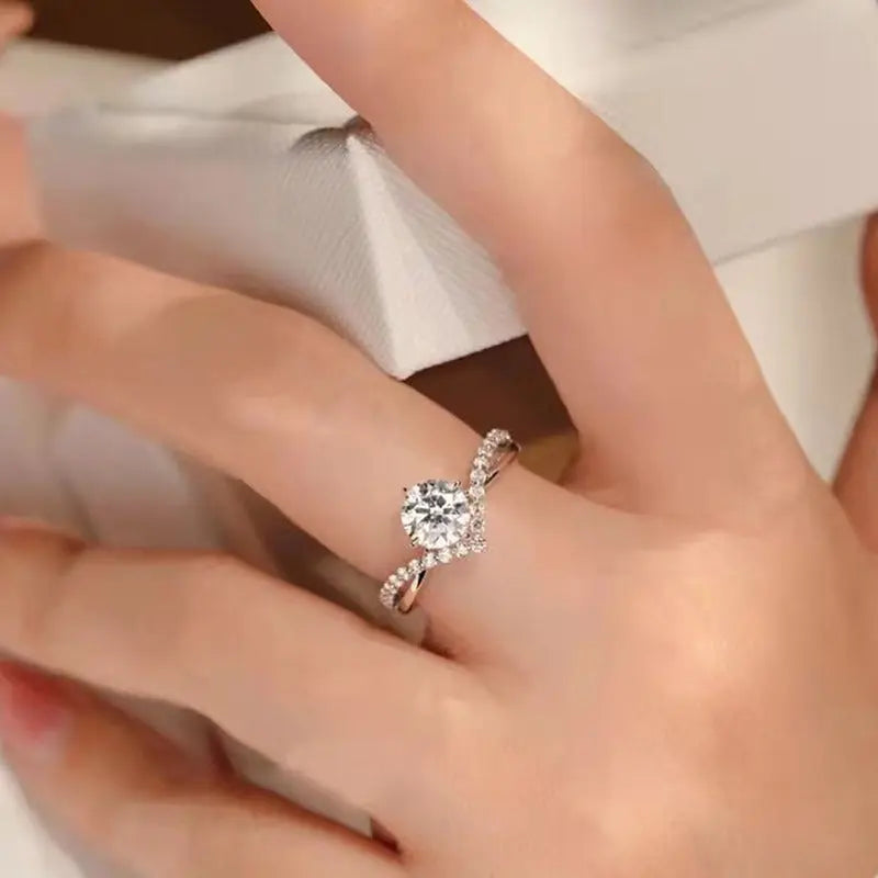Engagement Ring – Sterling Plated Promise Ring for Women Super Mall